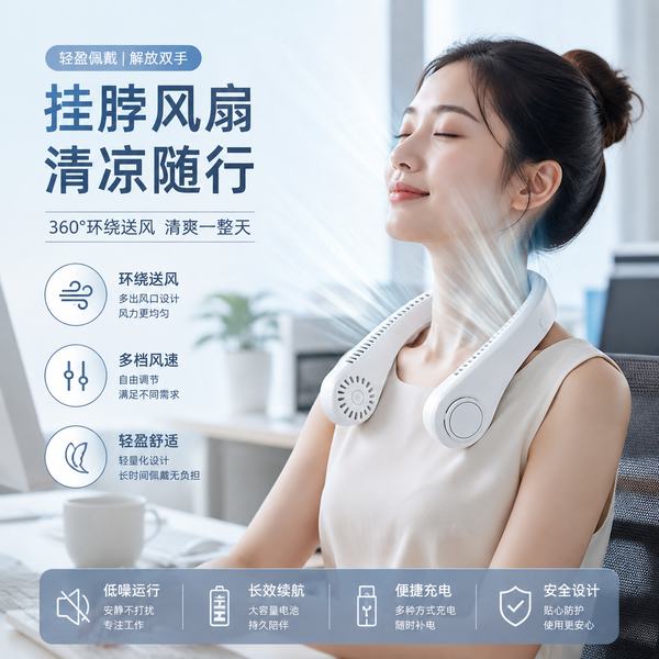 网红推荐挂脖风扇 网红推荐挂脖风扇