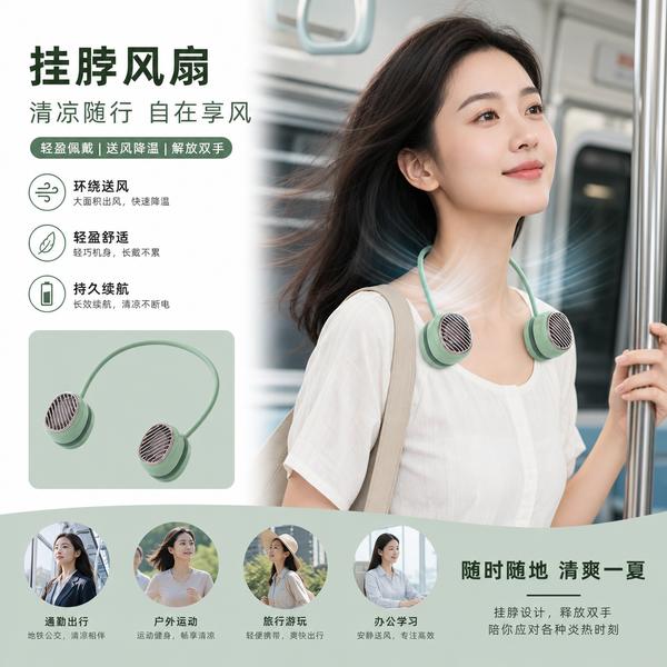 女生挂脖风扇 女生挂脖风扇