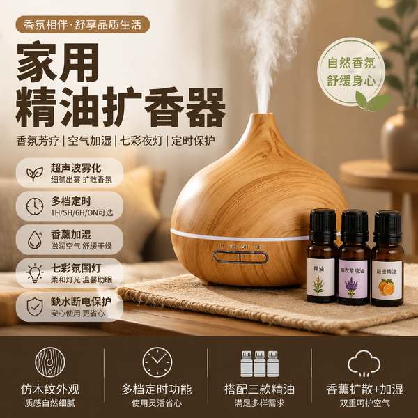 资阳大容量卧室香薰扩香机 资阳 大容量香薰扩香机产品实拍 — 客厅卧室香薰扩香场景