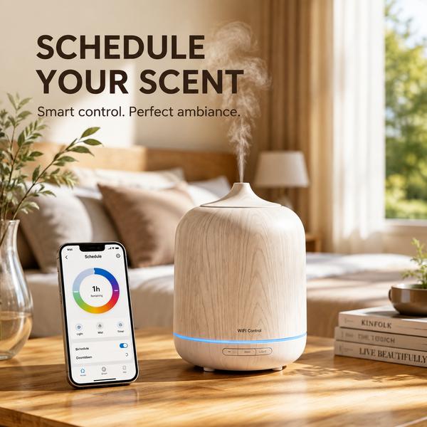 涂鸦WiFi香薰机长春渠道实拍 涂鸦WiFi香薰机实拍 — 长春家居渠道在售的WiFi联网APP远程控制超声波静音智能香薰机
