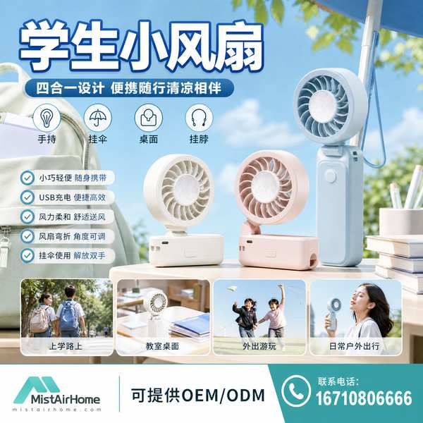 学生桌面小风扇温州渠道实拍 学生桌面小风扇实拍 — 温州渠道在售的静音长续航学生机型