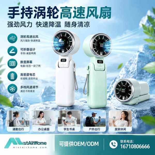 汕头跨境采购商对接口袋迷你涡轮风扇源头厂家现场 — 手持涡轮风扇出口合作