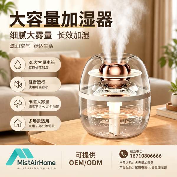 焦作卧室静音加湿器实景 卧室静音加湿器 焦作实景 - 焦作卧室静音加湿器:万霖静音实验室噪音曲线与加湿量稳定性联调一次性跑通