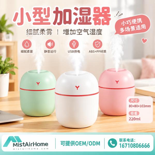 保定便携加湿器 保定小型加湿器产品实拍 — 居家办公加湿应用场景