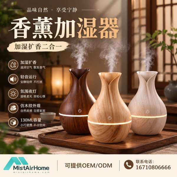 揭阳广东香薰加湿器哪家好？加湿香薰二合一设计方案与厂家直供指南