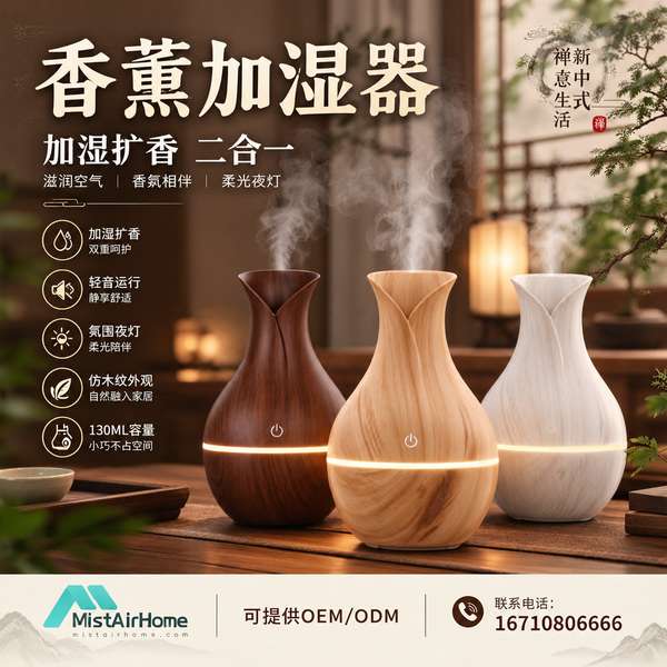 绵阳四川香薰加湿器哪家好？加湿香薰二合一设计方案与厂家直供指南